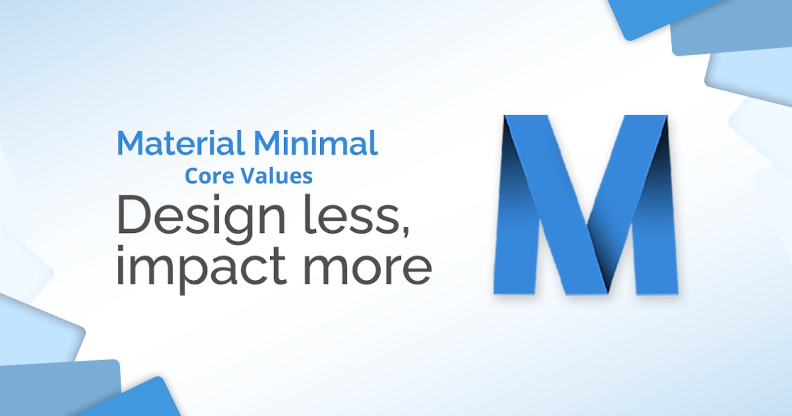 WebDesign Tutorial - Material Minimal Core Values