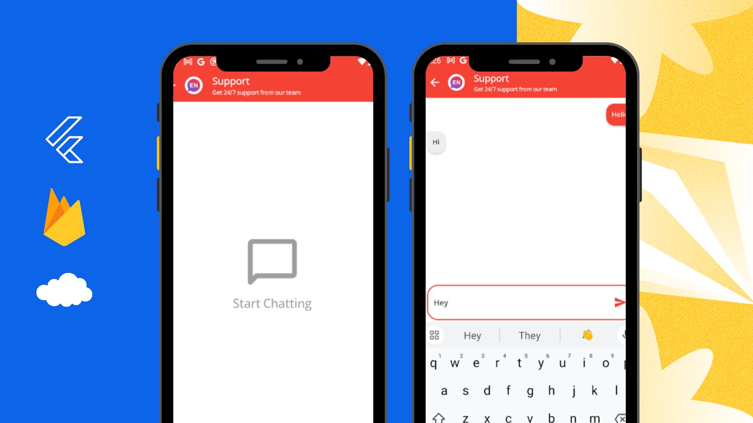 Automated support chat with Firebase and Flutter