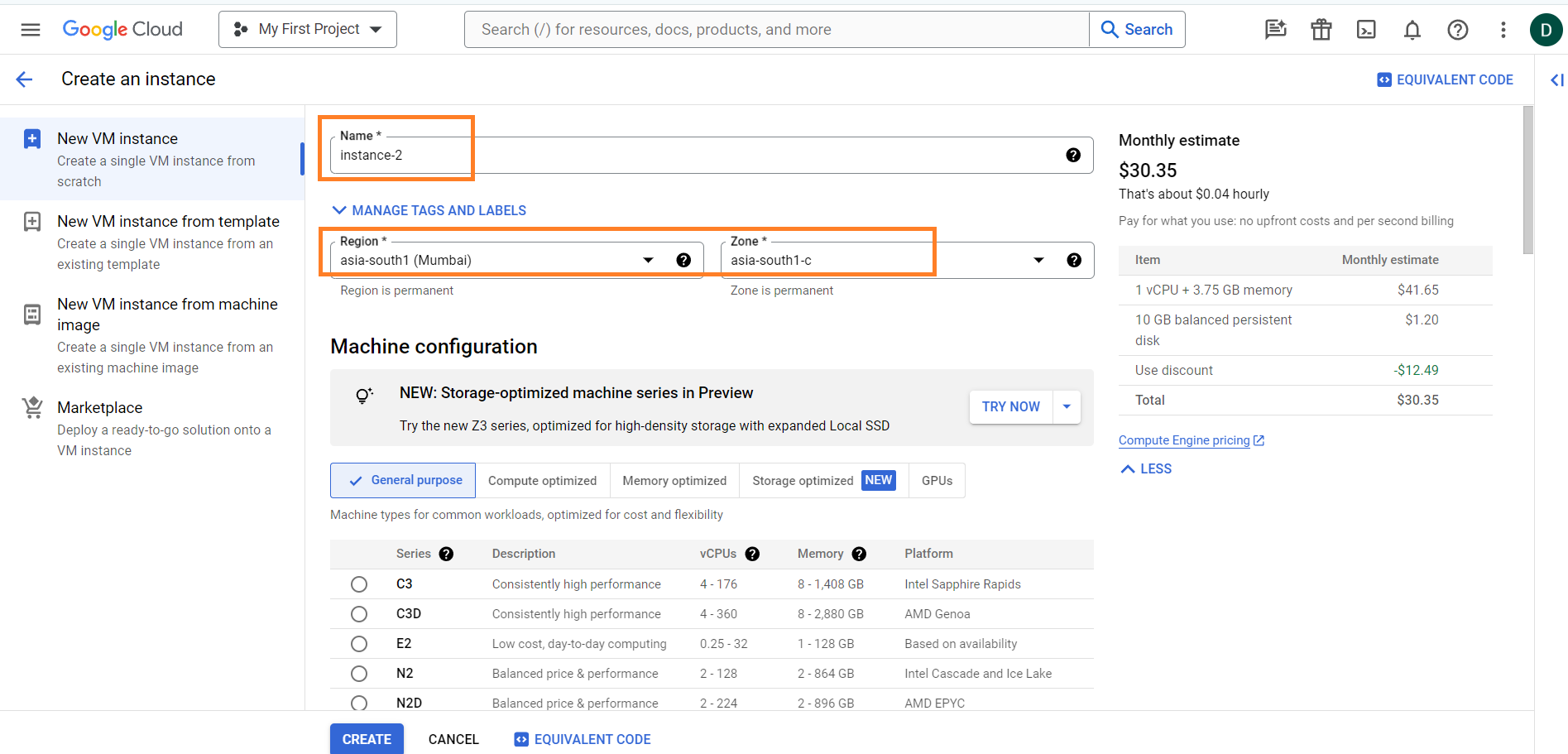 Images, machine image and custom image in GCP