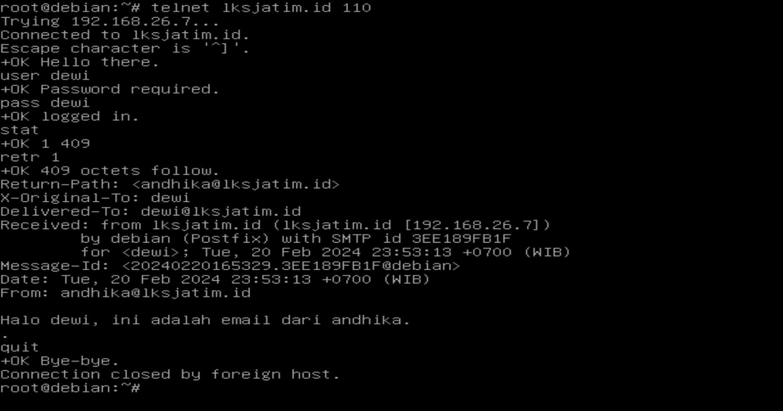 Instalasi dan konfigurasi Mail Server pada Debian 11