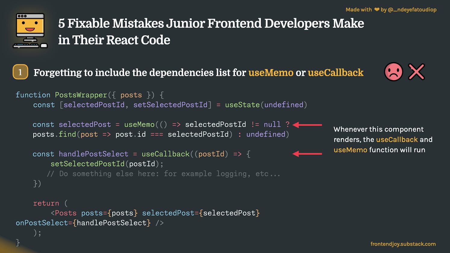 5 Small (Yet Easily Fixable) Mistakes Junior Frontend Developers Make With React Memoization
