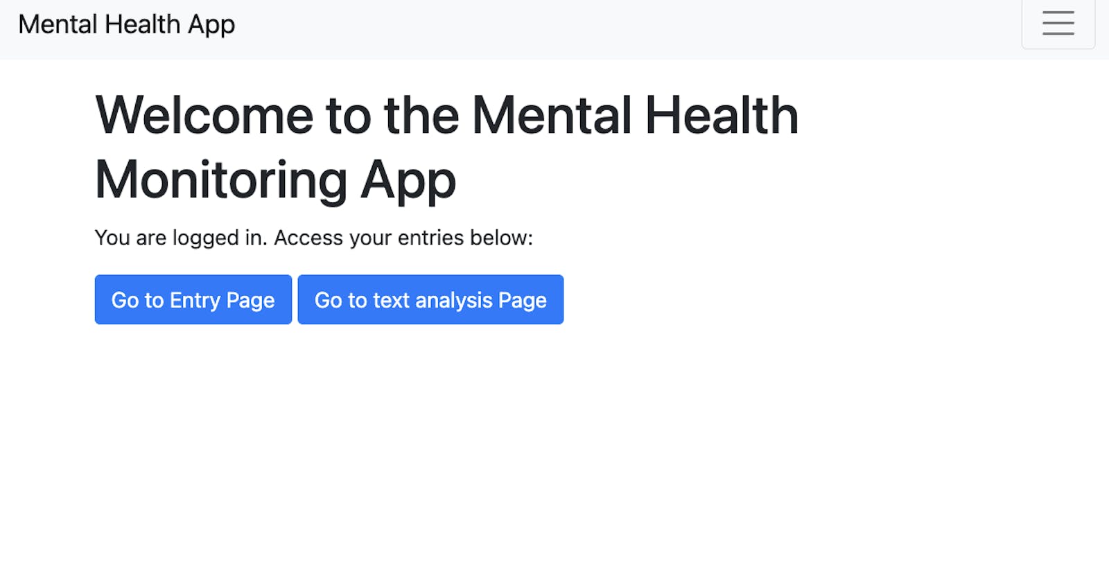 mental health monitoring app