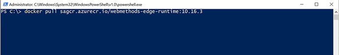 Run get Edge Runtime image command