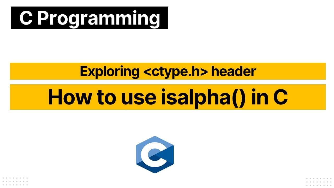 isalpha() function in C