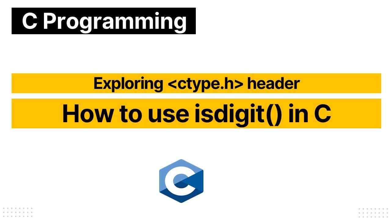 isdigit() function in C