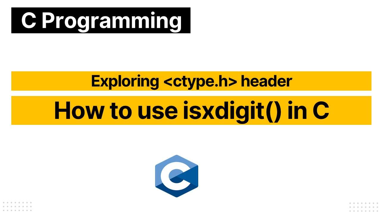 isxdigit() function in C