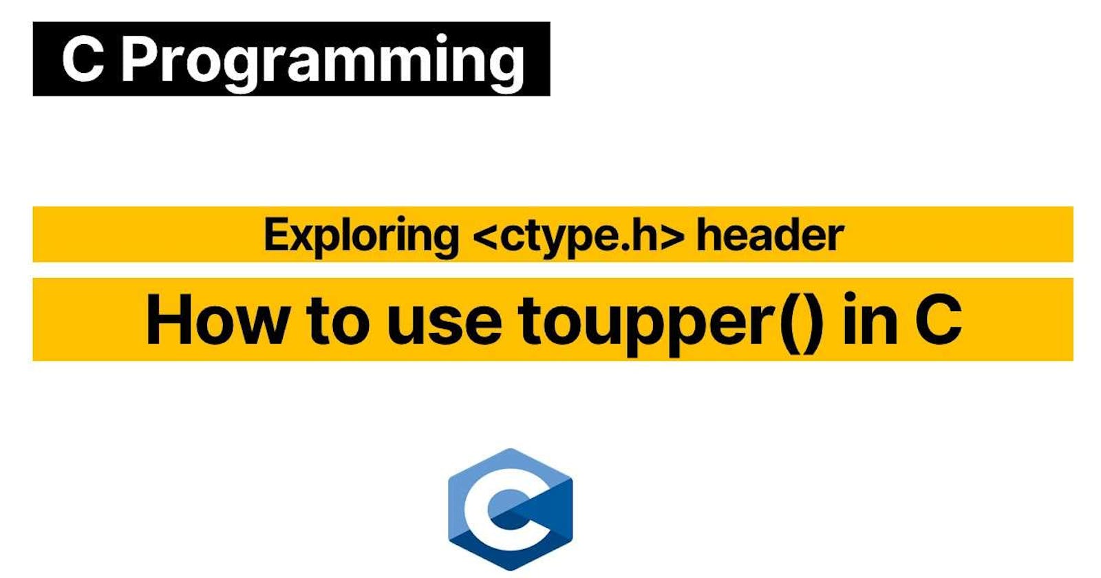 toupper() function in C