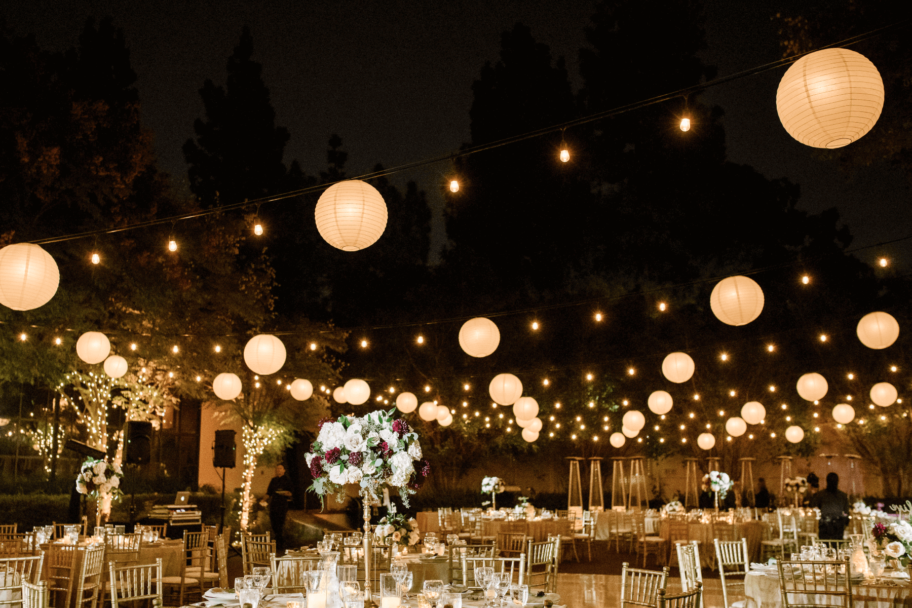 Under the Stars: Romantic Outdoor Wedding Reception Decorations