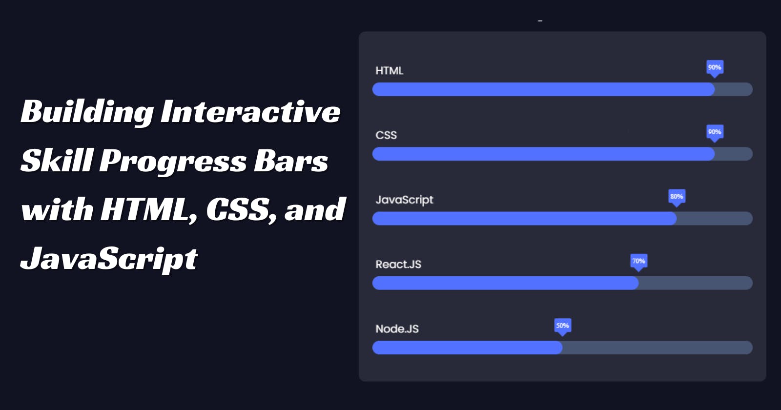Building Interactive Skill Progress Bars with HTML, CSS, and JavaScript