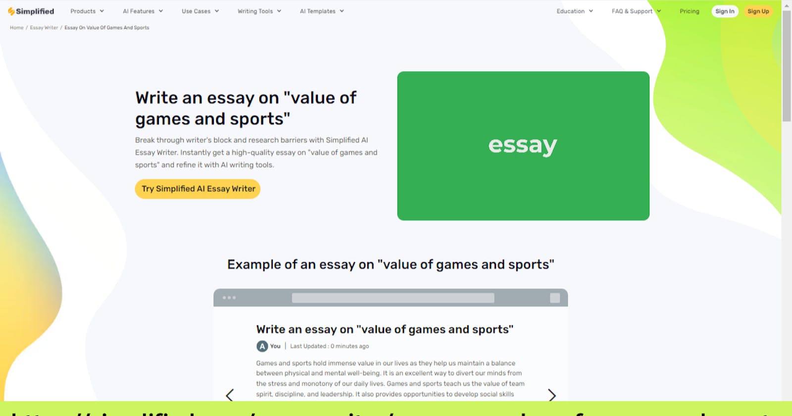 Enhance Well-being through Games and Sports with the Essay Writer Free Online
