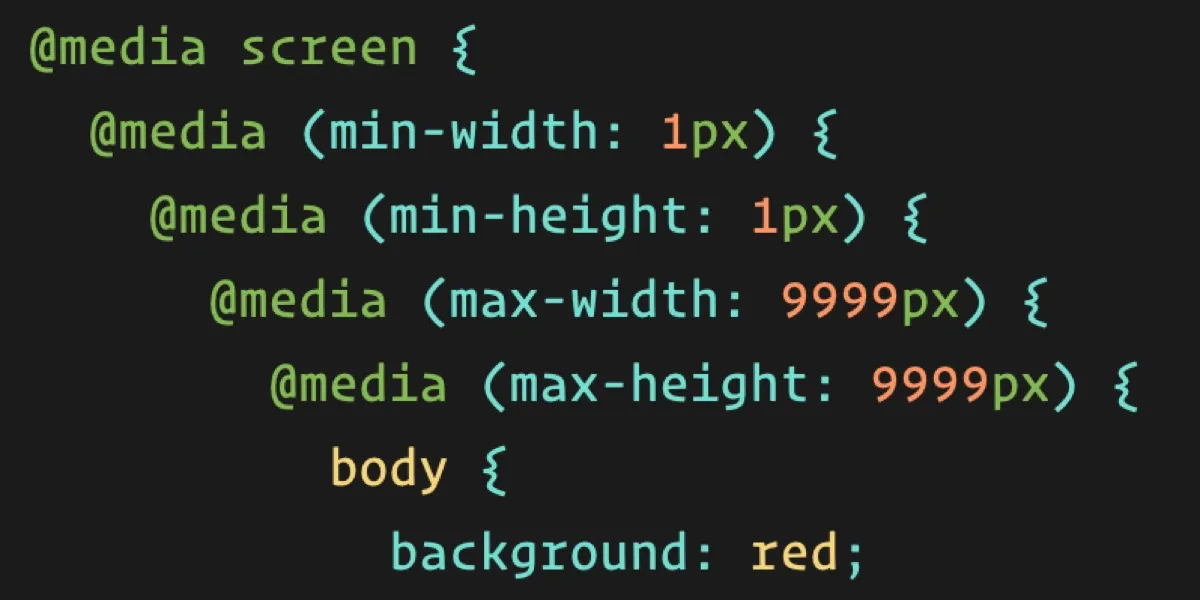 Media query in CSS