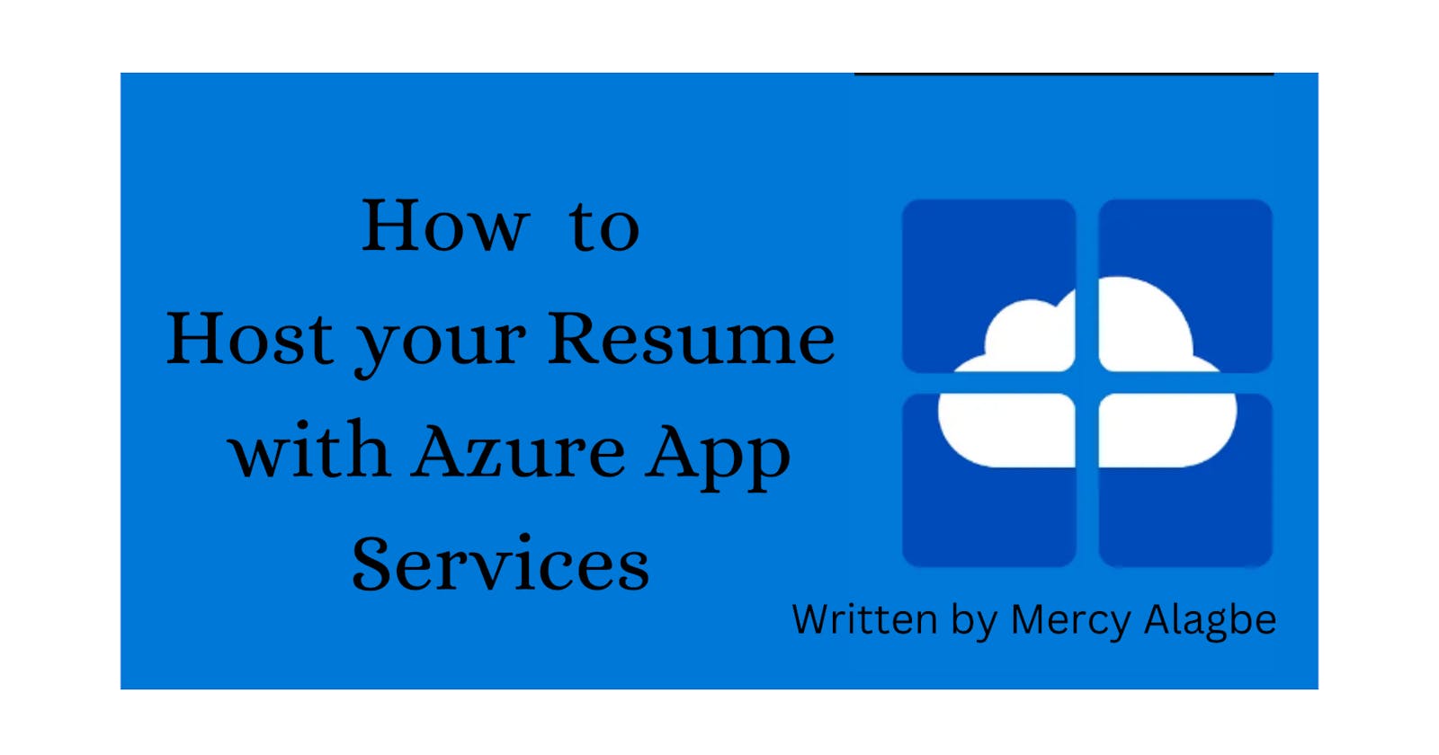 Hosting your Resume with Azure App Services