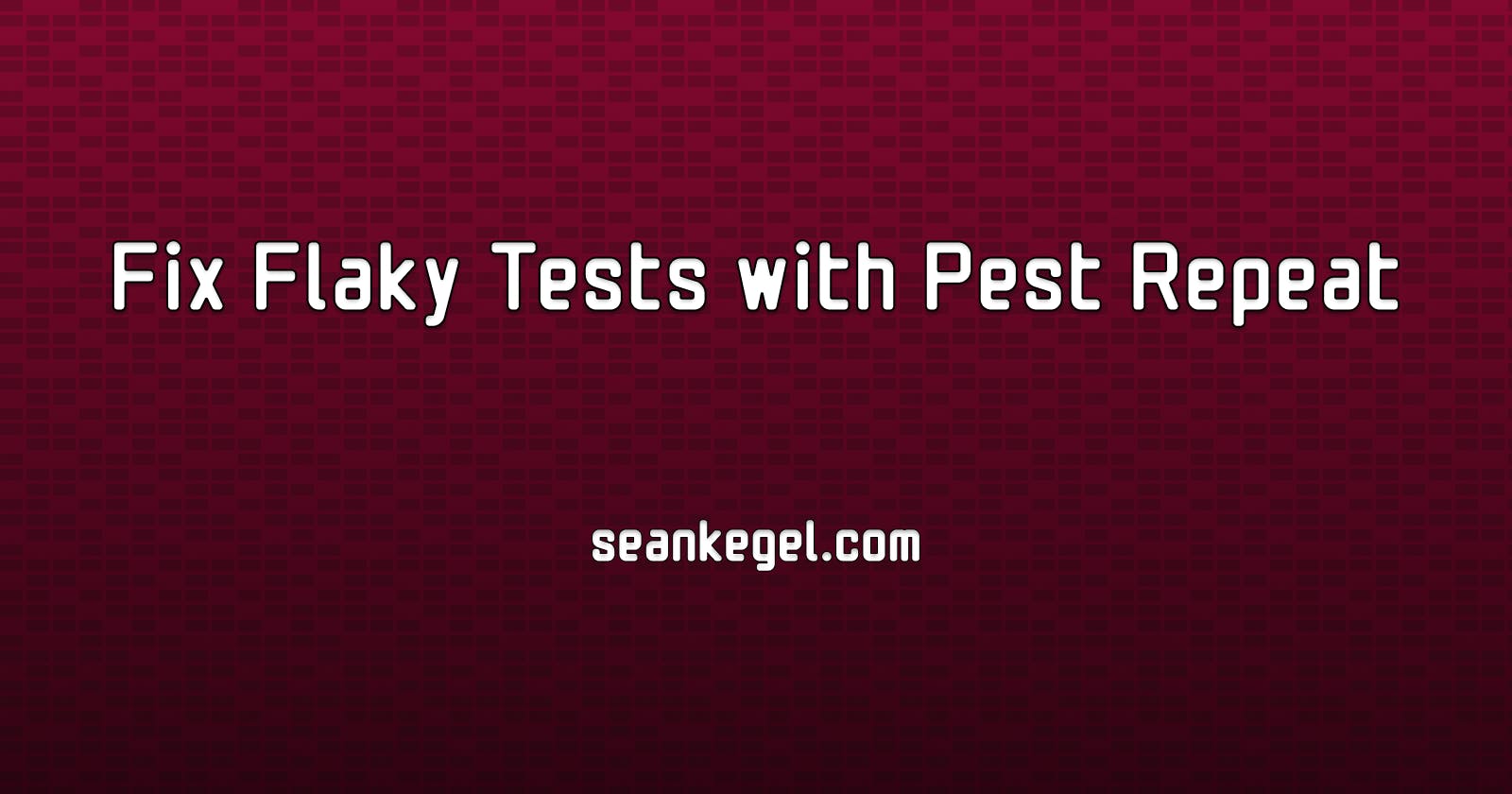 Fix Flaky Tests with Pest Repeat