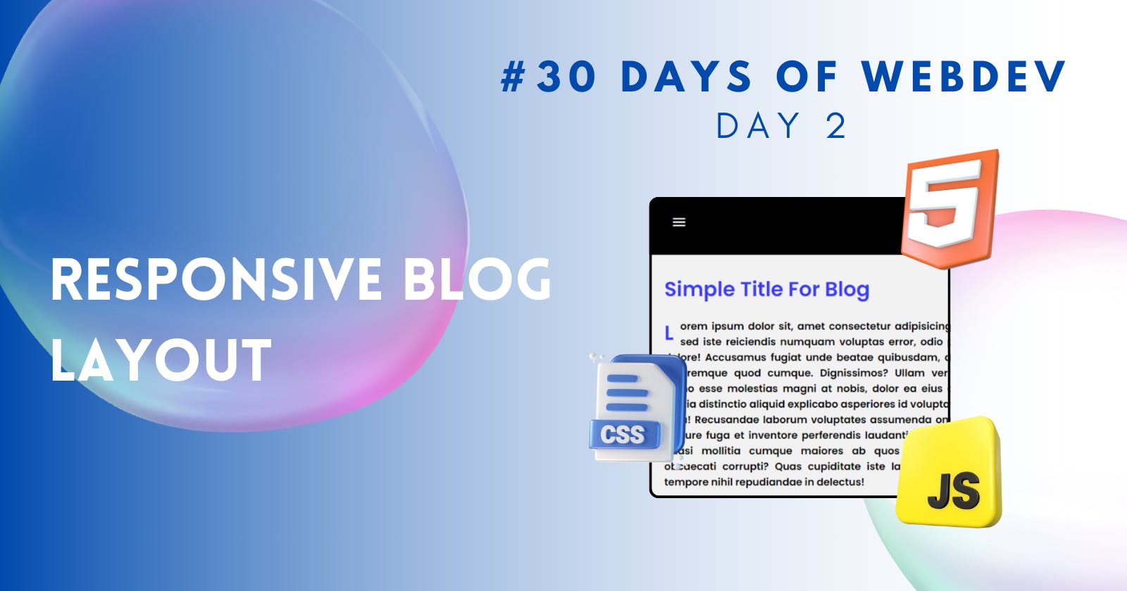 Day 2 - Creating a Responsive Blog Layout Using Flexbox in CSS