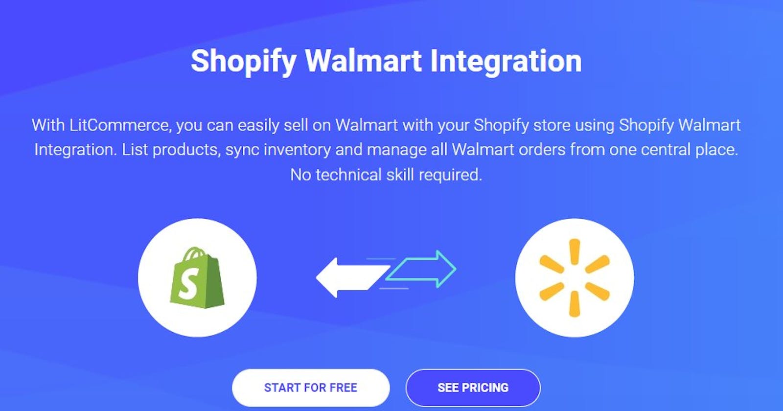 What apps can you integrate Shopify with Walmart?