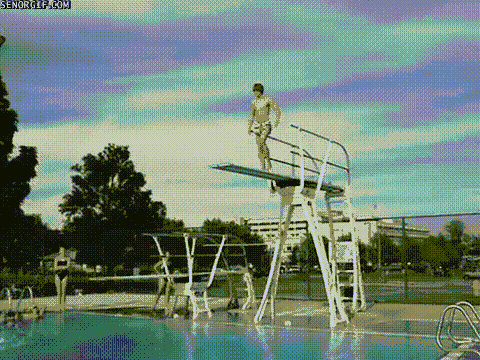 Diving person