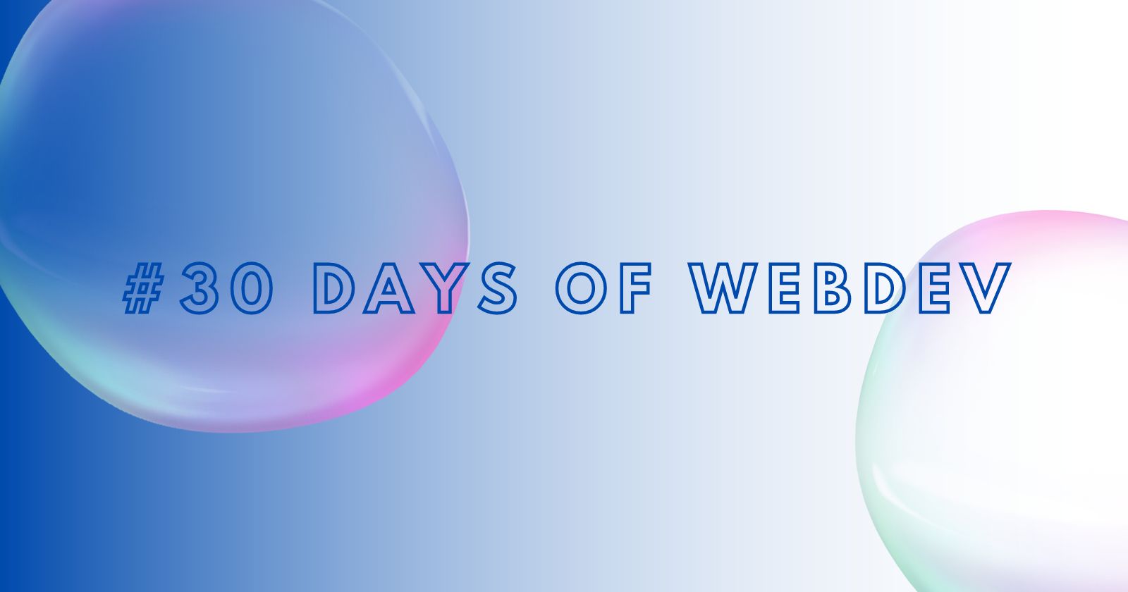 30 WebDev Project