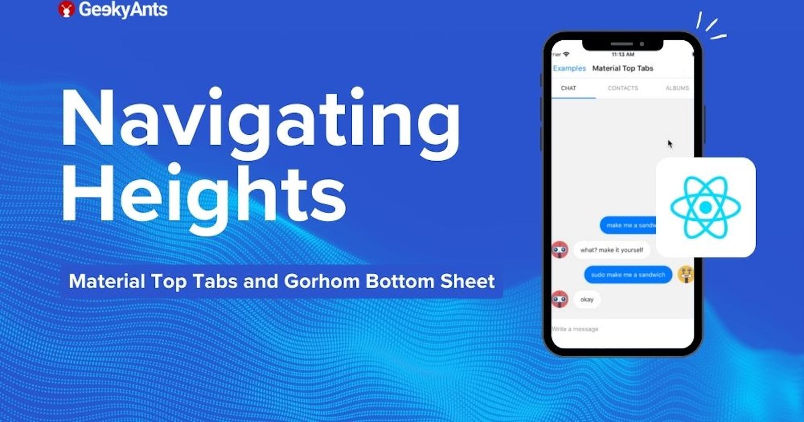 Navigating Heights: Material Top Tabs and Gorhom Bottom Sheet with React Navigation