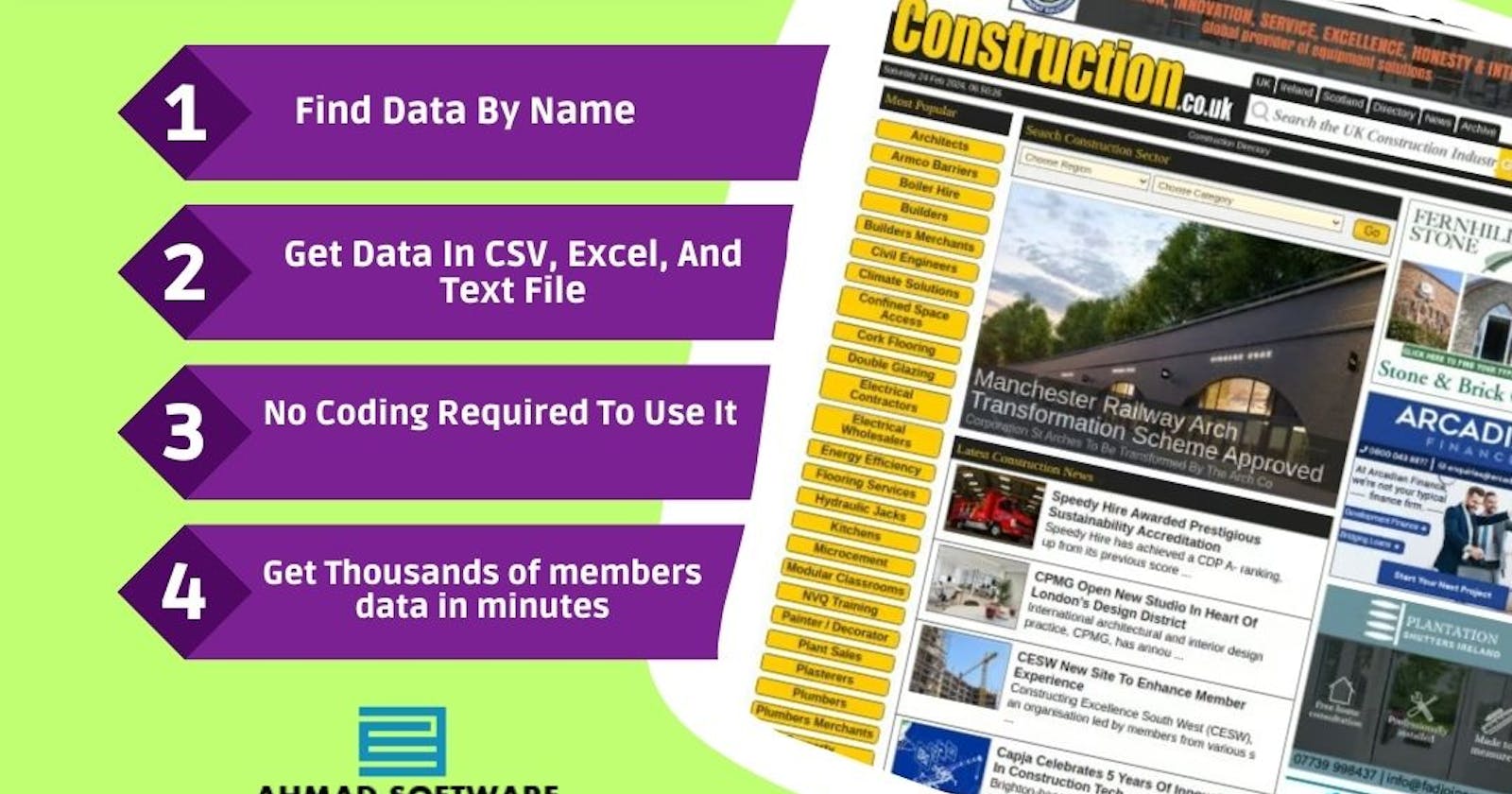 How To Extract Companies Data From Contstruction.co.uk?