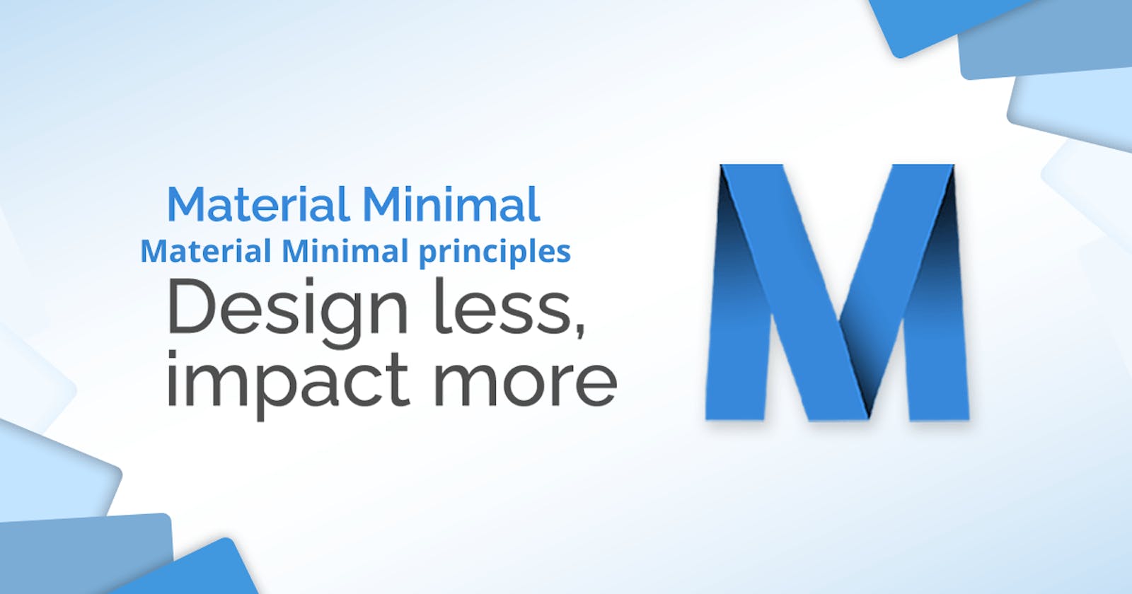 WebDesign Tutorial - Material Minimal principles