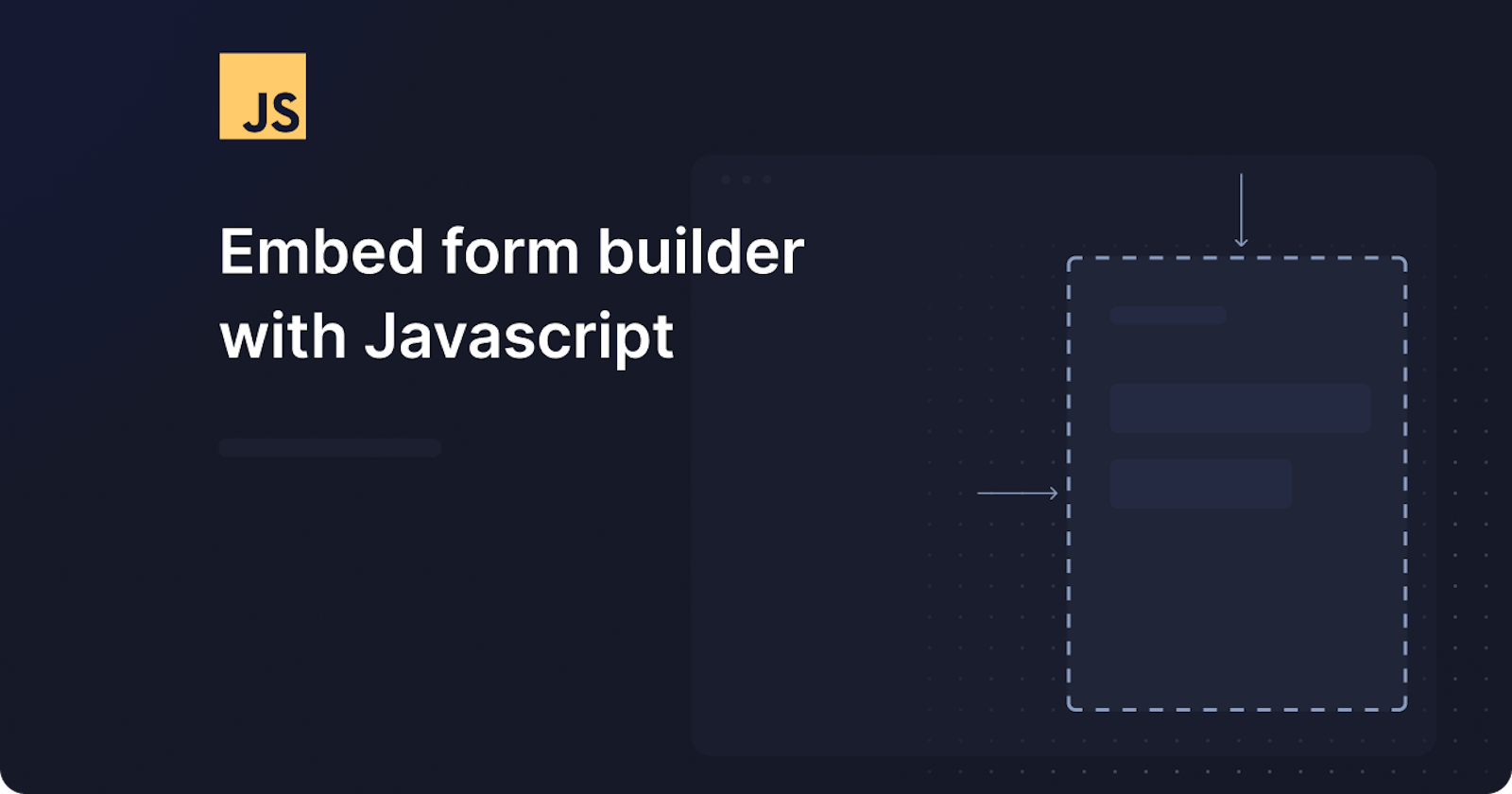 Embed a form builder with Javascript