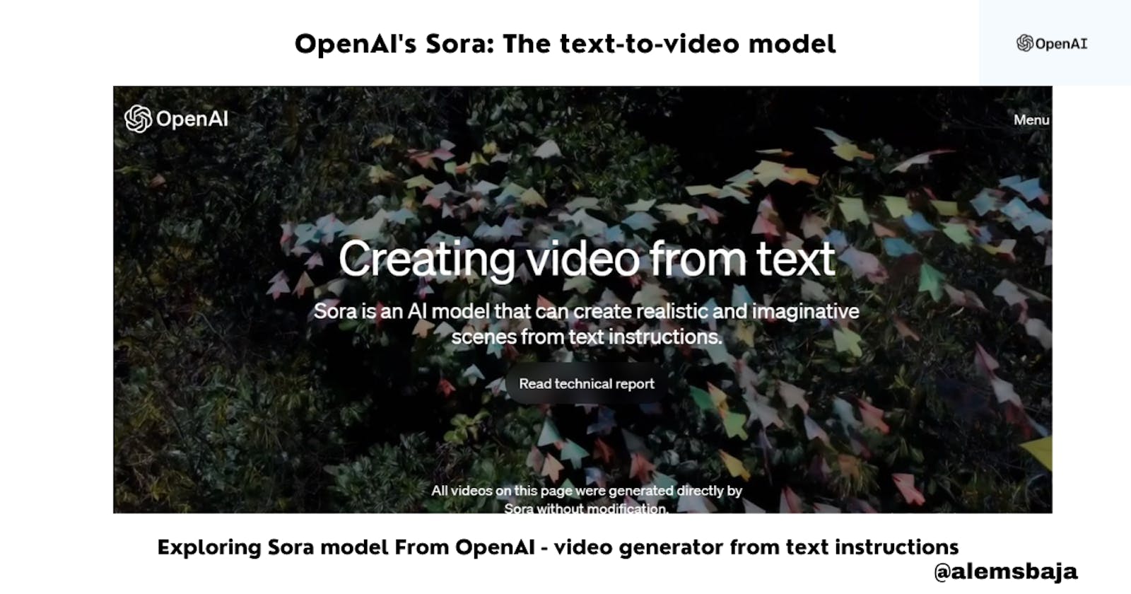 OpenAI's Sora: The text-to-video model