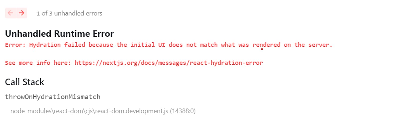 Fix hydration error by this npm package