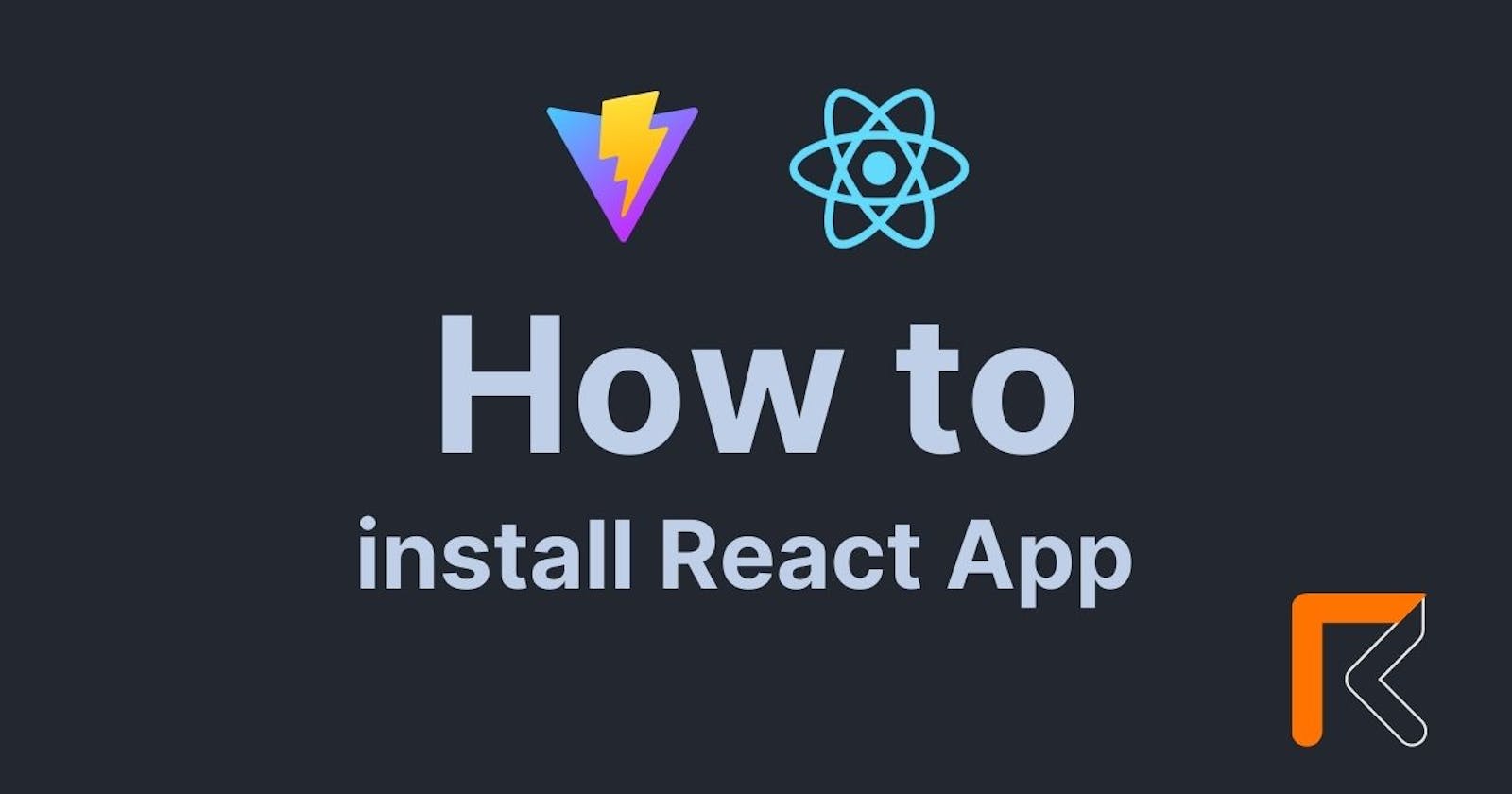 Install React App