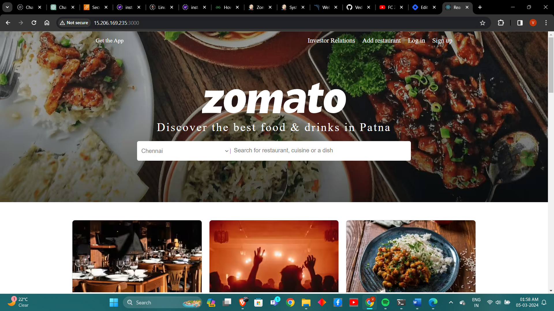 Streamlining React.js Zomato Clone Deployment with Jenkins and Docker