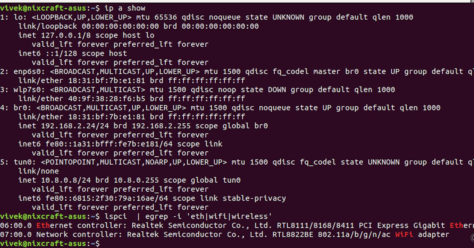 about ifconfig