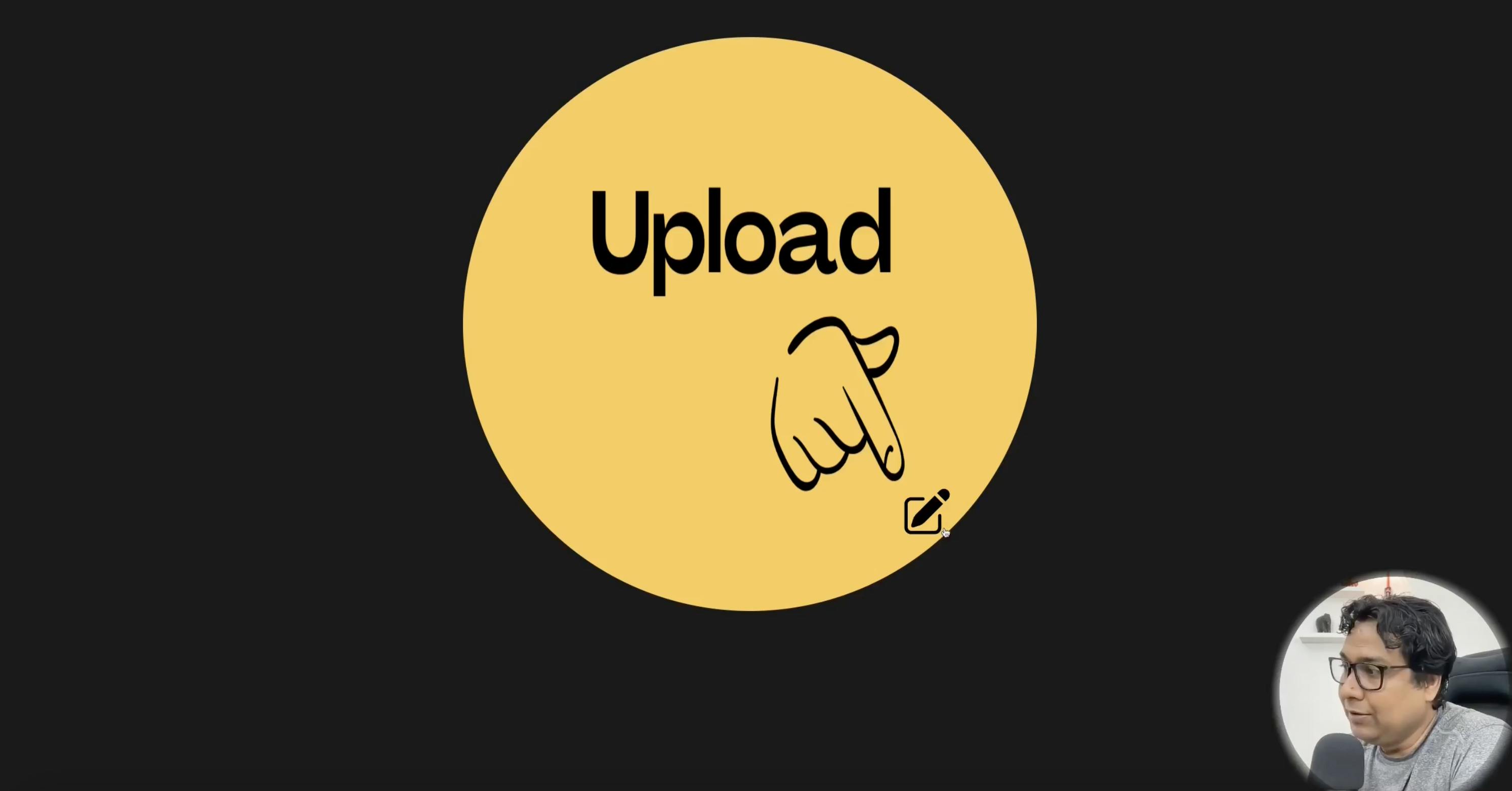 The Uploader with a placeholder image and edit icon