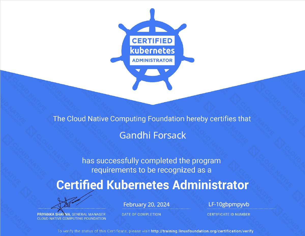 CKA Certificate