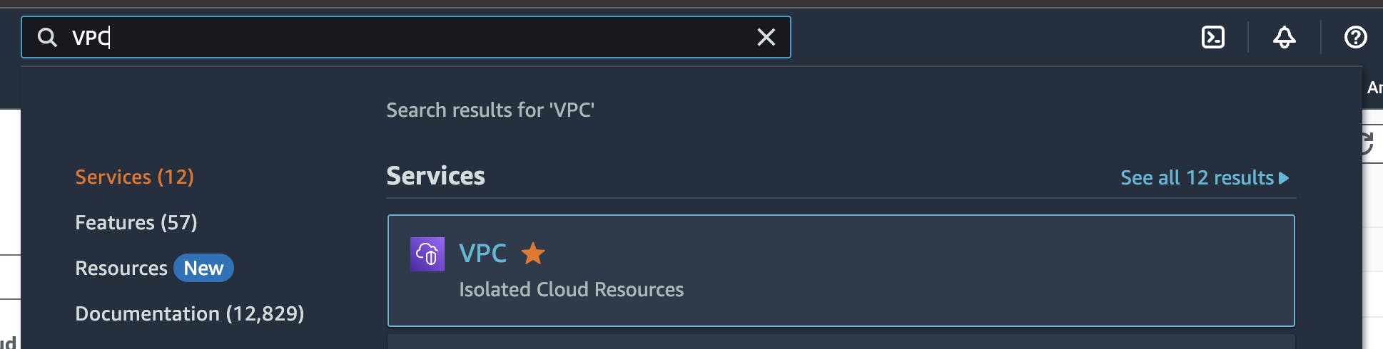 Navigate to VPC dashboard from AWS console.