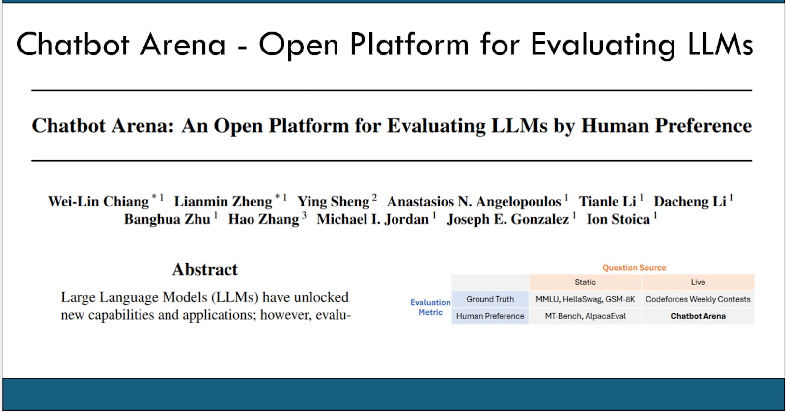 Chatbot Arena: An Open Platform for Evaluating LLMs by Human Preference