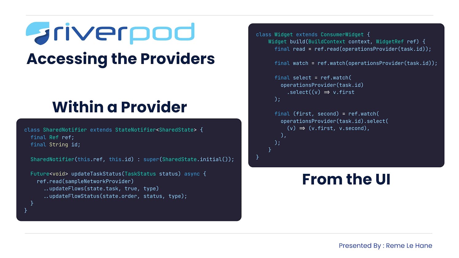 Why Choose Riverpod? - Accessing the Providers
