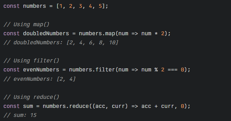 Difference Between Reduce(), Map() and Filter()