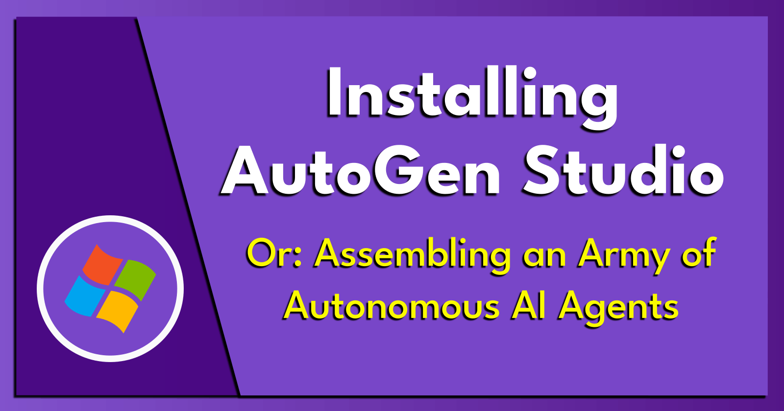 Installing AutoGen Studio.