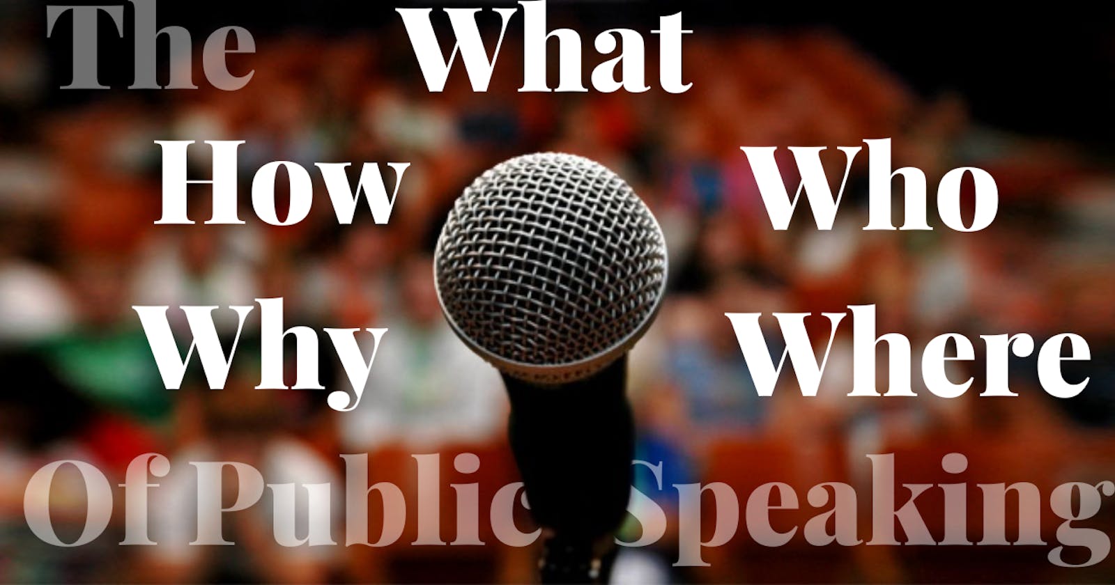 The What, Who, Why, Where and How of Public Speaking