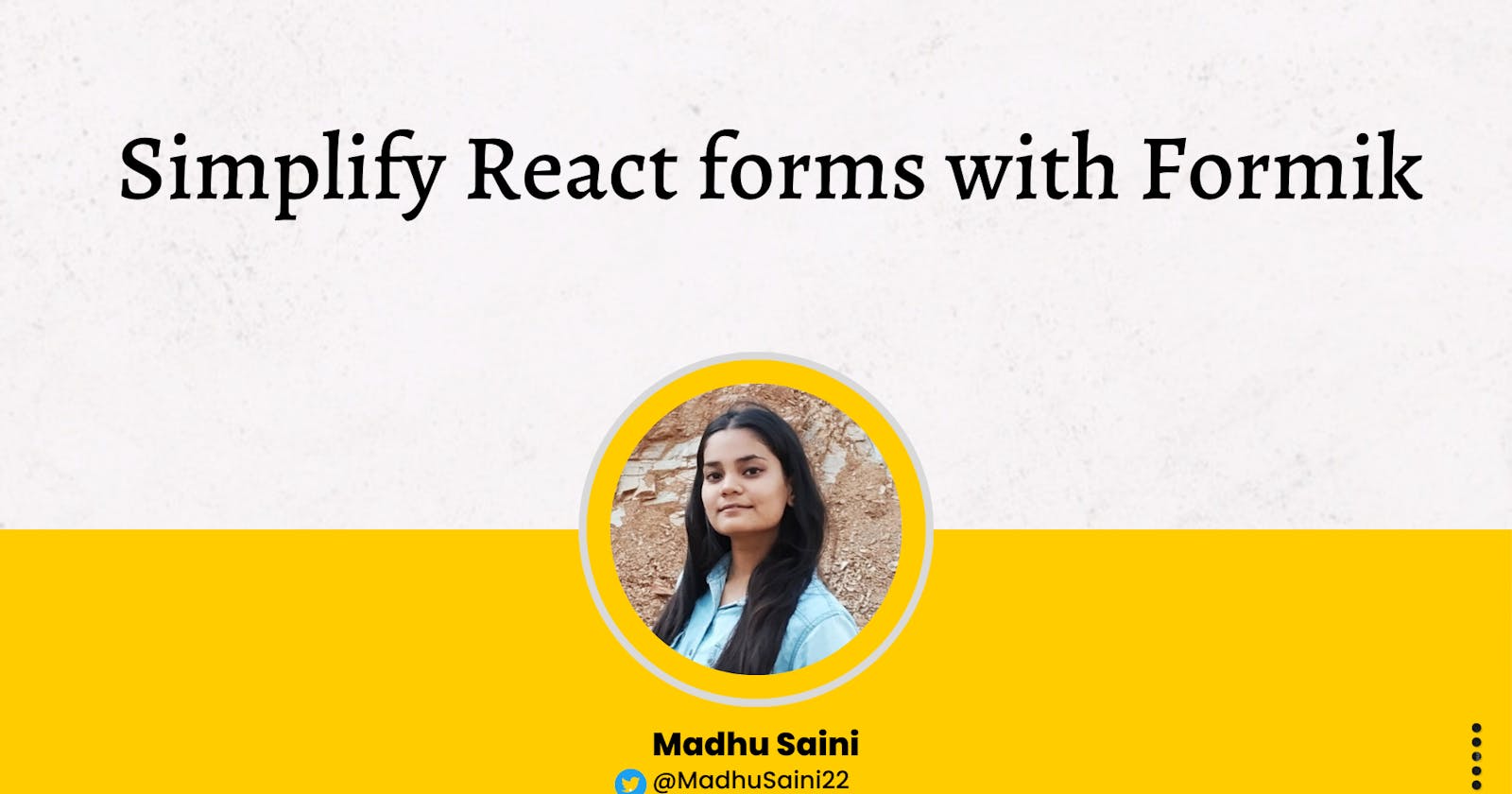 Simplify your react forms with Formik