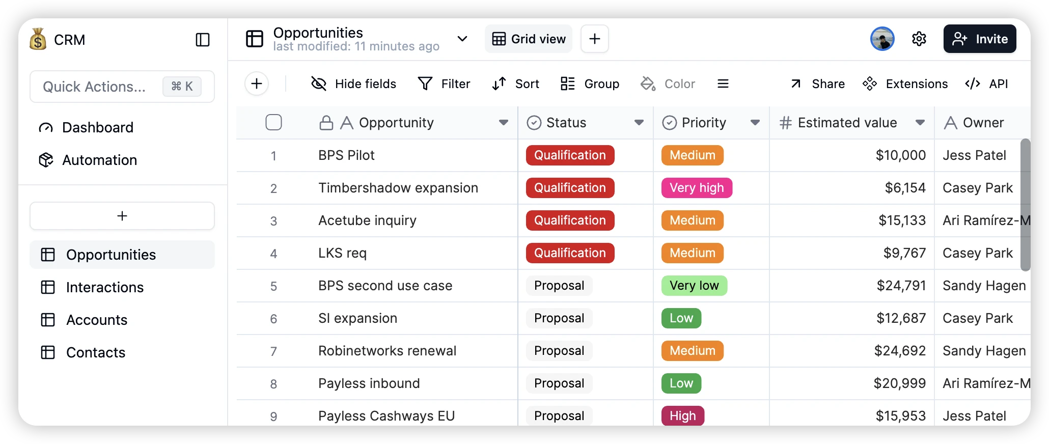 Teable - A Super fast, Real-time, Professional, Developer friendly, No code database