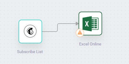 Connect Excel Online connector with the trigger action