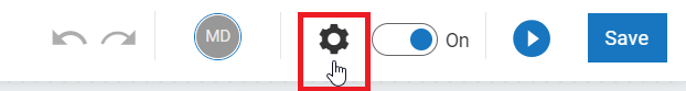 Workflow settings button