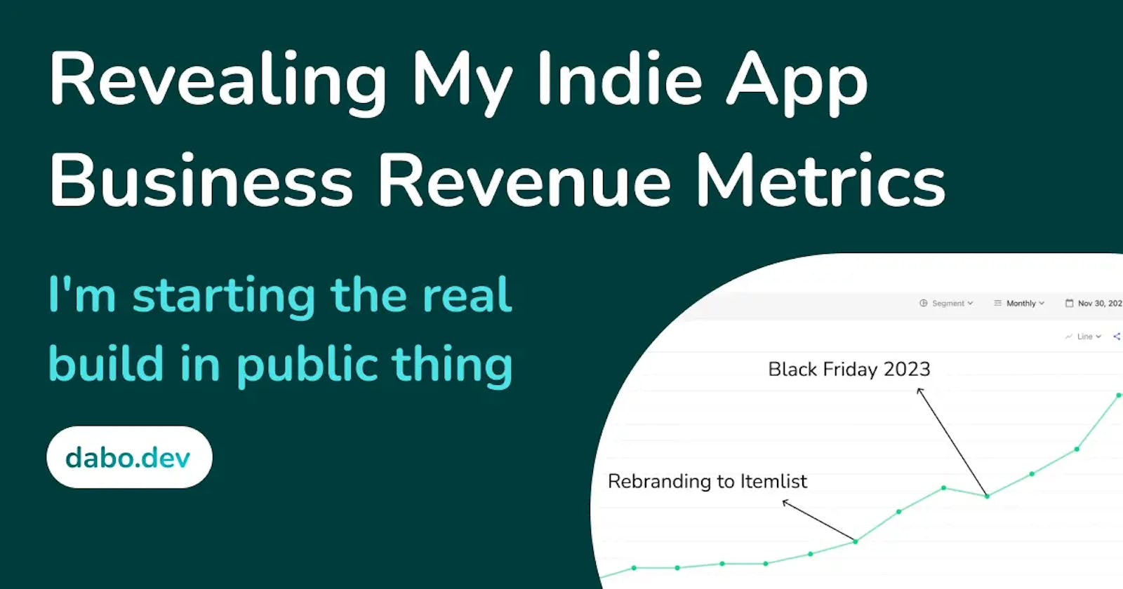 Revealing My Indie App Business Revenue Metrics [Indie Dev Diary #0]