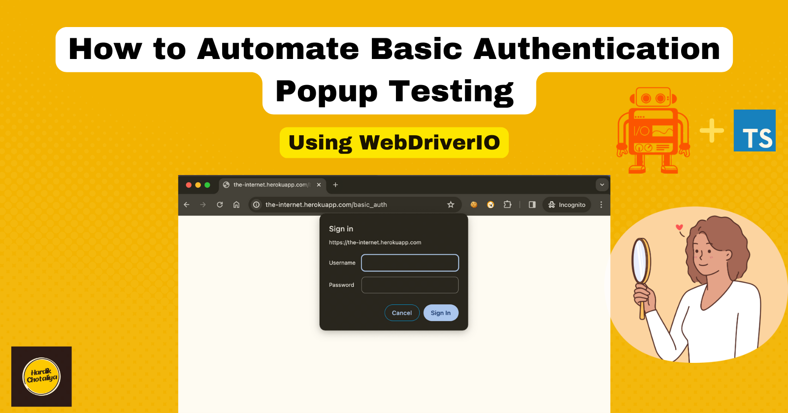 🔐 Automate Basic Authentication Popups: A Step-by-Step Guide Using WebdriverIO 👍