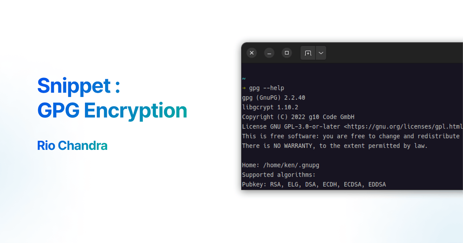 GPG Encryption Snippet