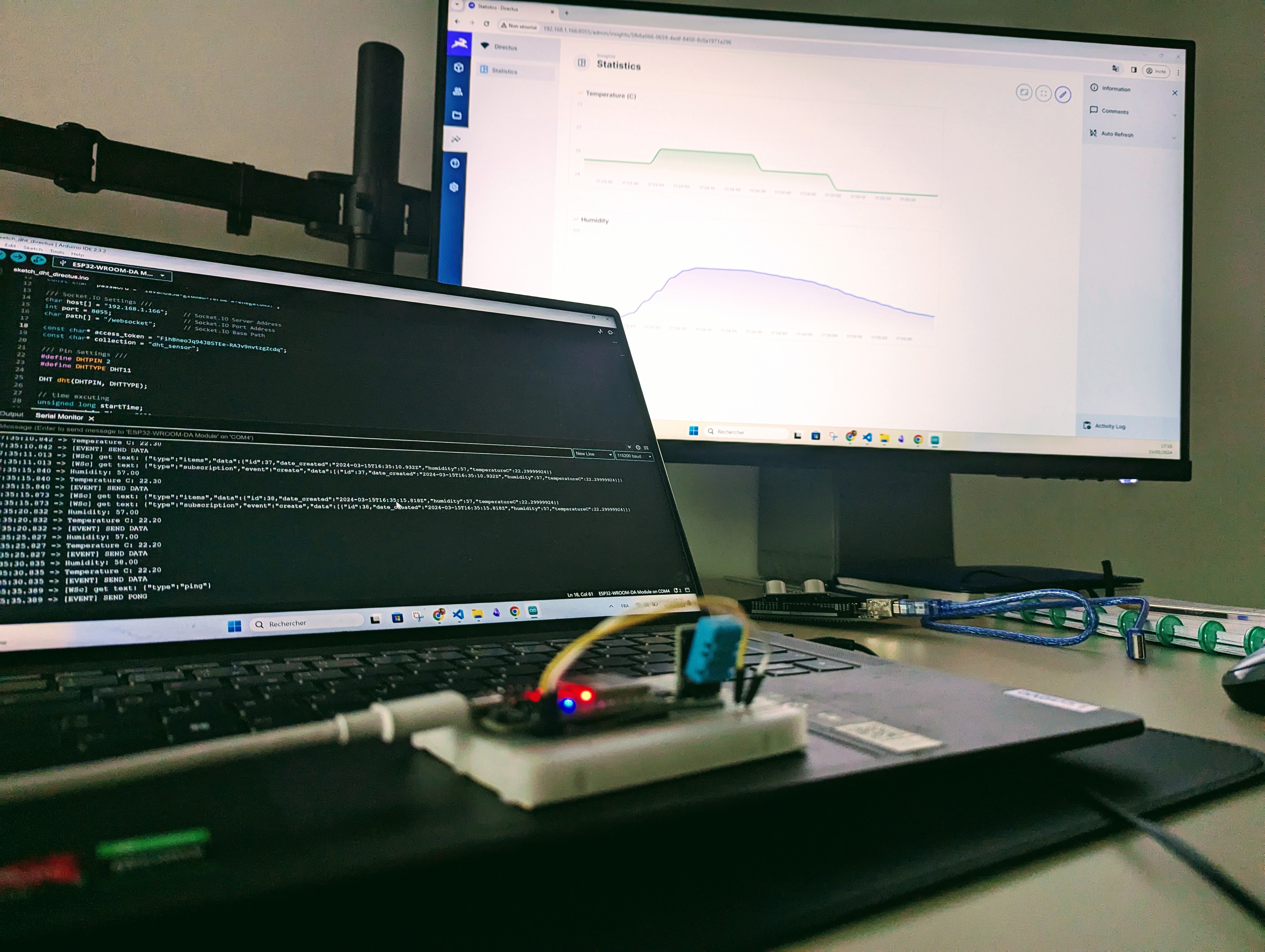 ESP32/Arduino Sensor Data Visualization on Web Apps: A Beginner's Guide with Directus: Part 1