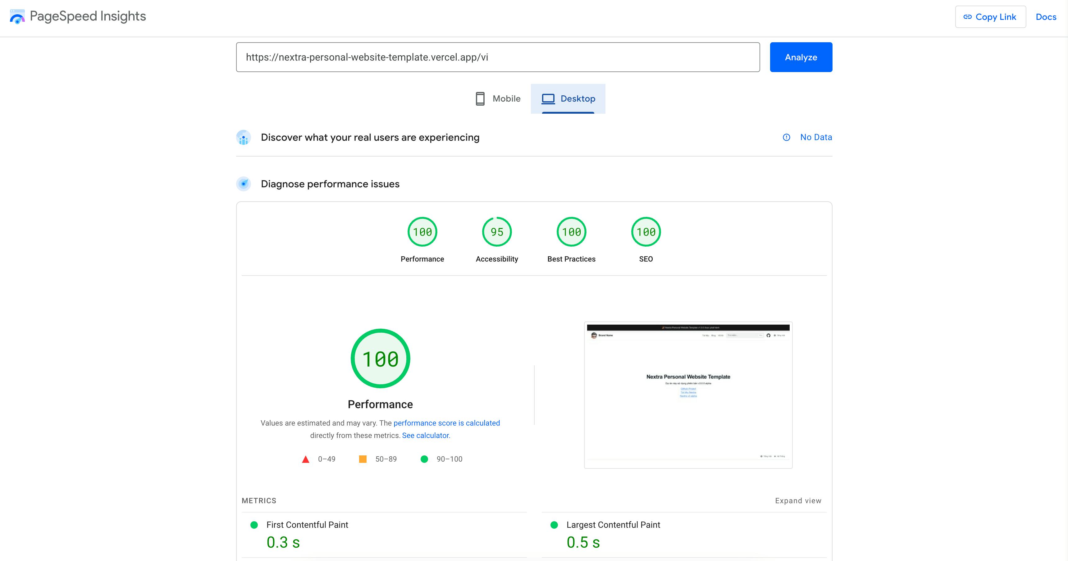 Nextra SEO trên máy tính