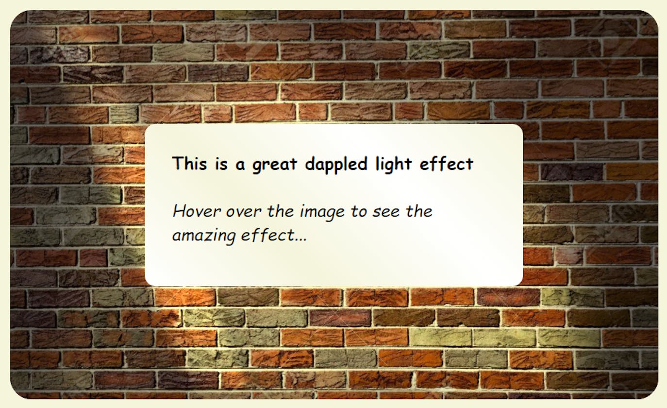 Tranquil CSS: Dappled Light Effect
