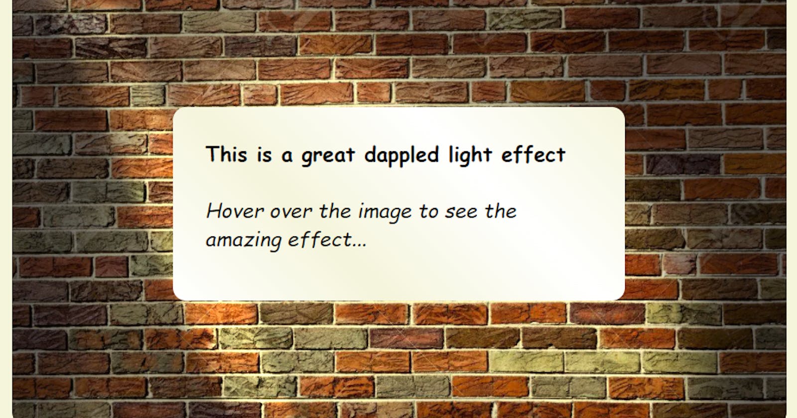 Tranquil CSS: Dappled Light Effect