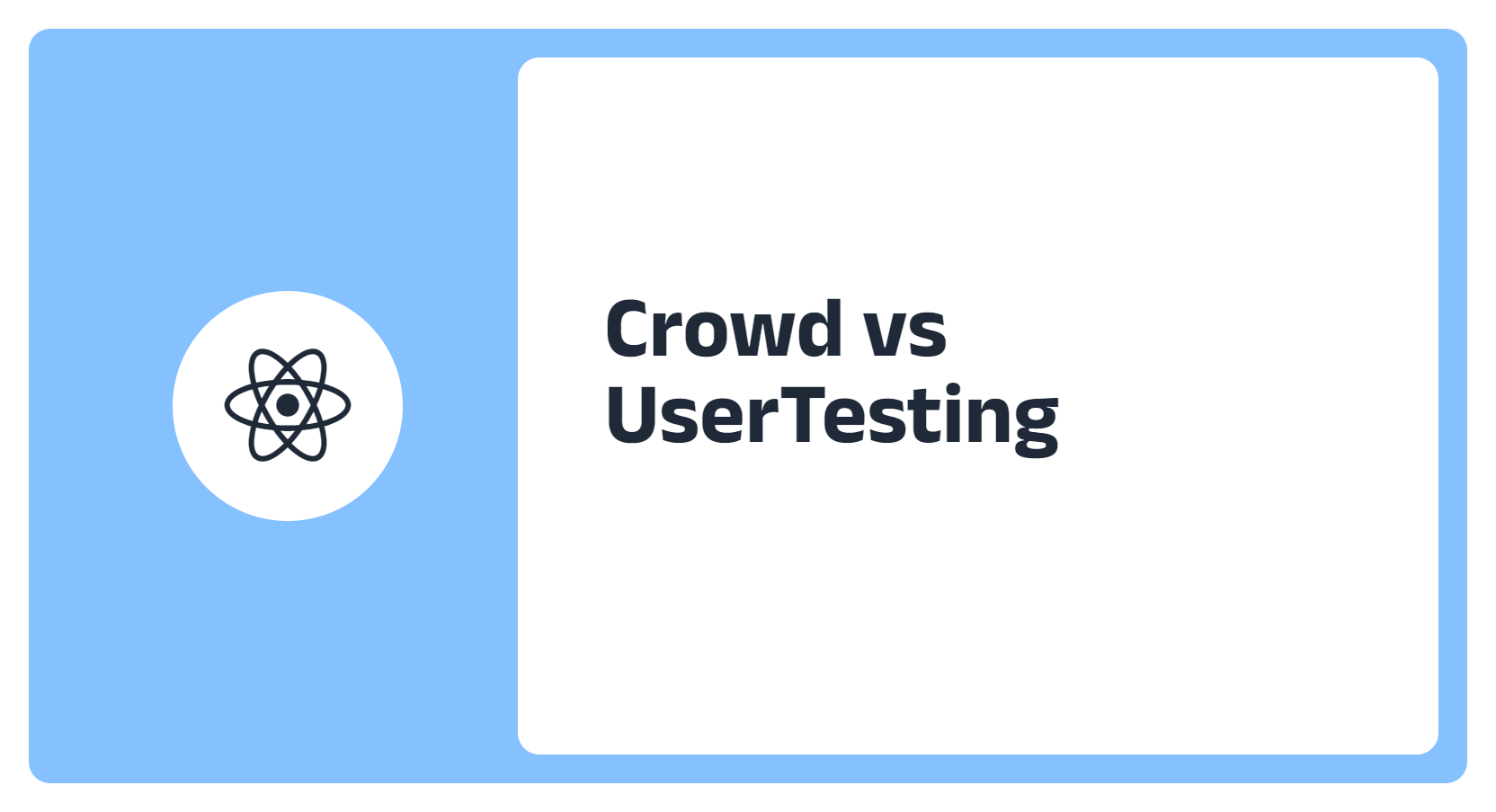 Crowd vs UserTesting